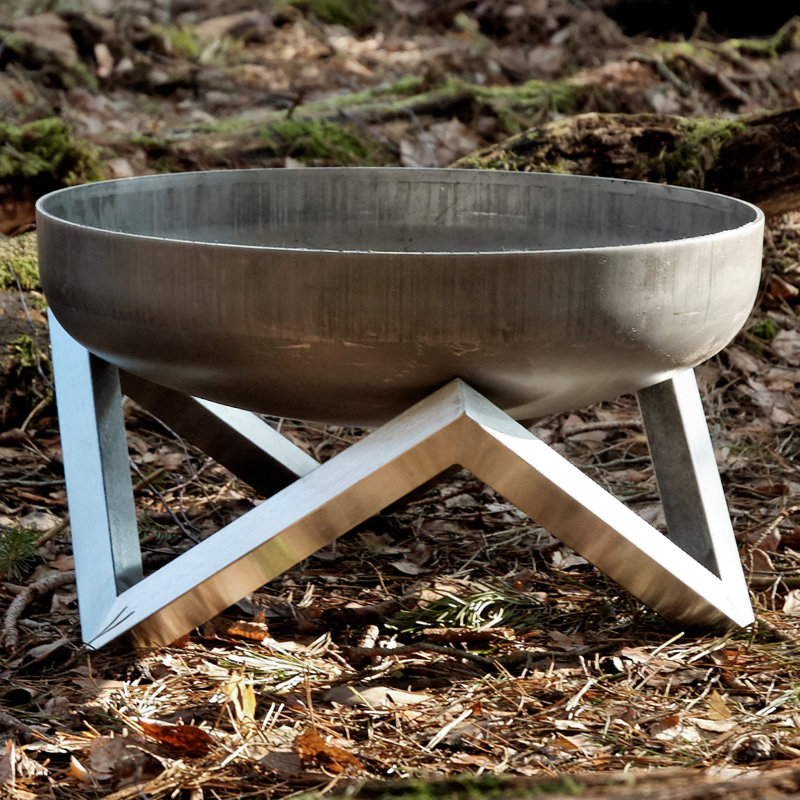 Memel Stainless and Rusting Steel Wood Burning Fire Pit & Reviews